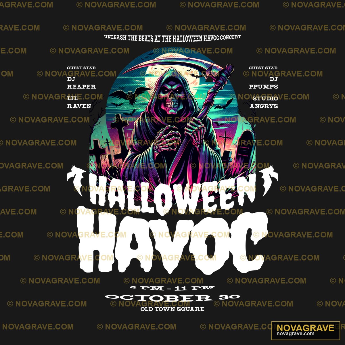 Halloween Havoc Flyer Seasonal Holiday - DTF Transfer Design