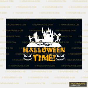Halloween Time Vector Design Seasonal Holiday - DTF Ontwerp