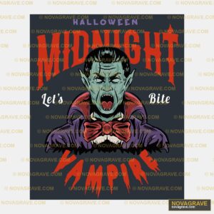 Halloween Vampire Halloween T Shirt Design Seasonal Holiday - DTF Transfer Design
