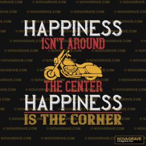 Happiness Is Found In The Center Of The Corne Typography Slogans - DTF Transfer Design