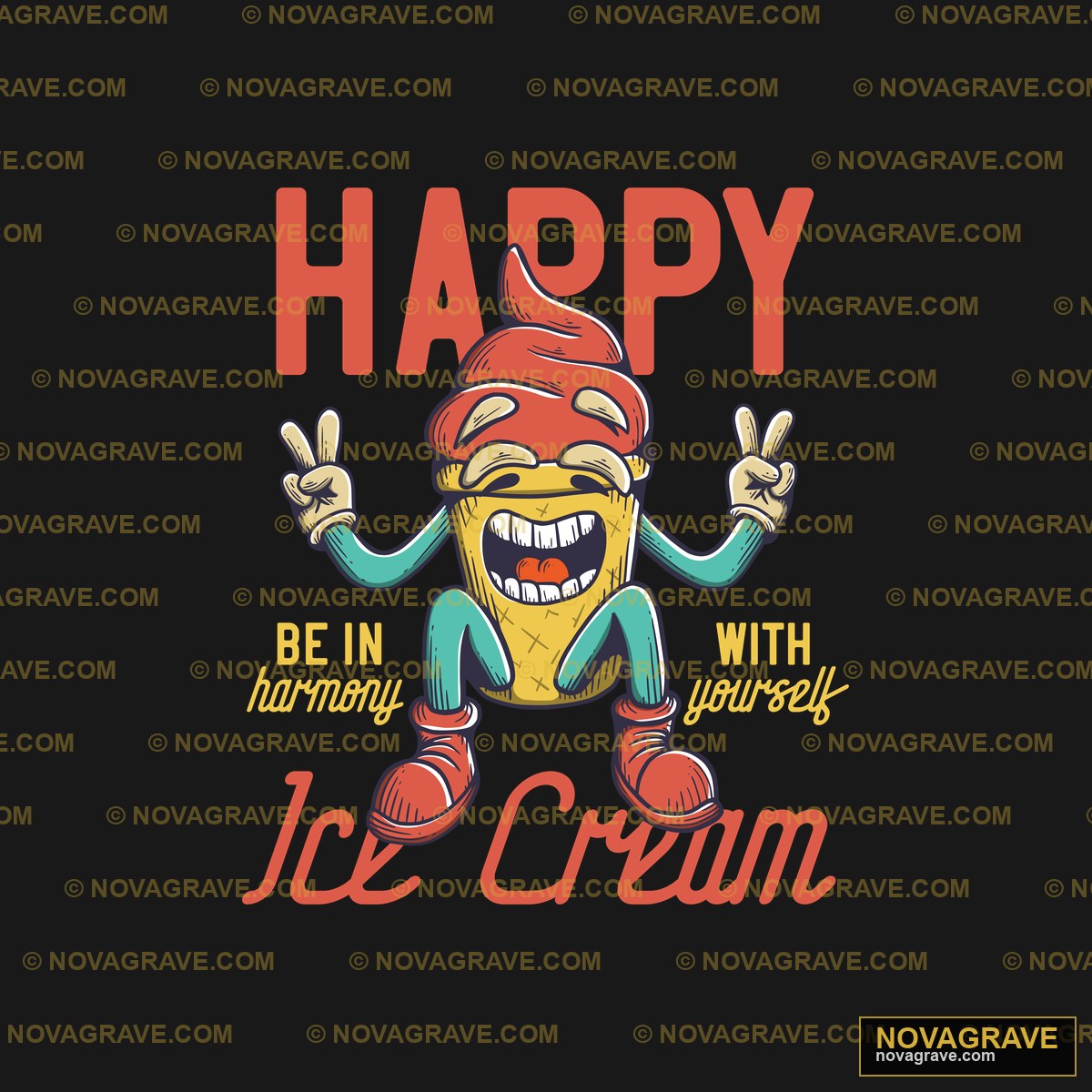 Happy Banana With Ice Cream Family Kids - DTF Ontwerp