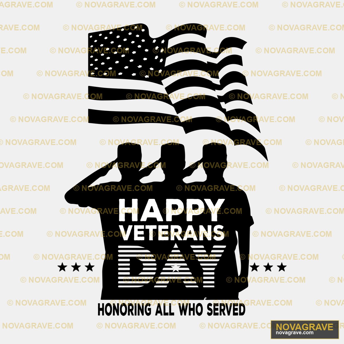 Happy Veterans Day Patriotic Military - DTF Transfer Design