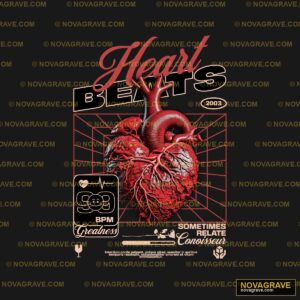 Heart Beats 2013 T Shirt Seasonal Holiday - DTF Transfer Design