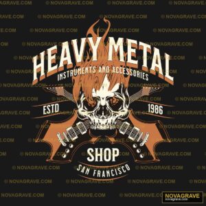 Heavy Metal Shop Logo Music Culture - DTF Transfer Design