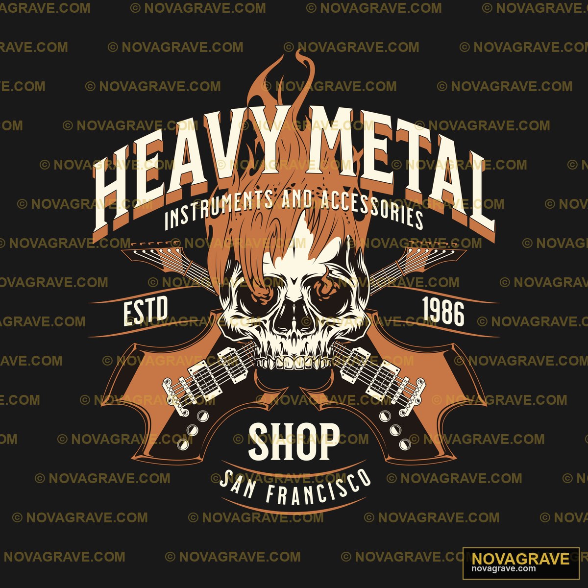 Heavy Metal Shop Logo Music Culture - DTF Transfer Design