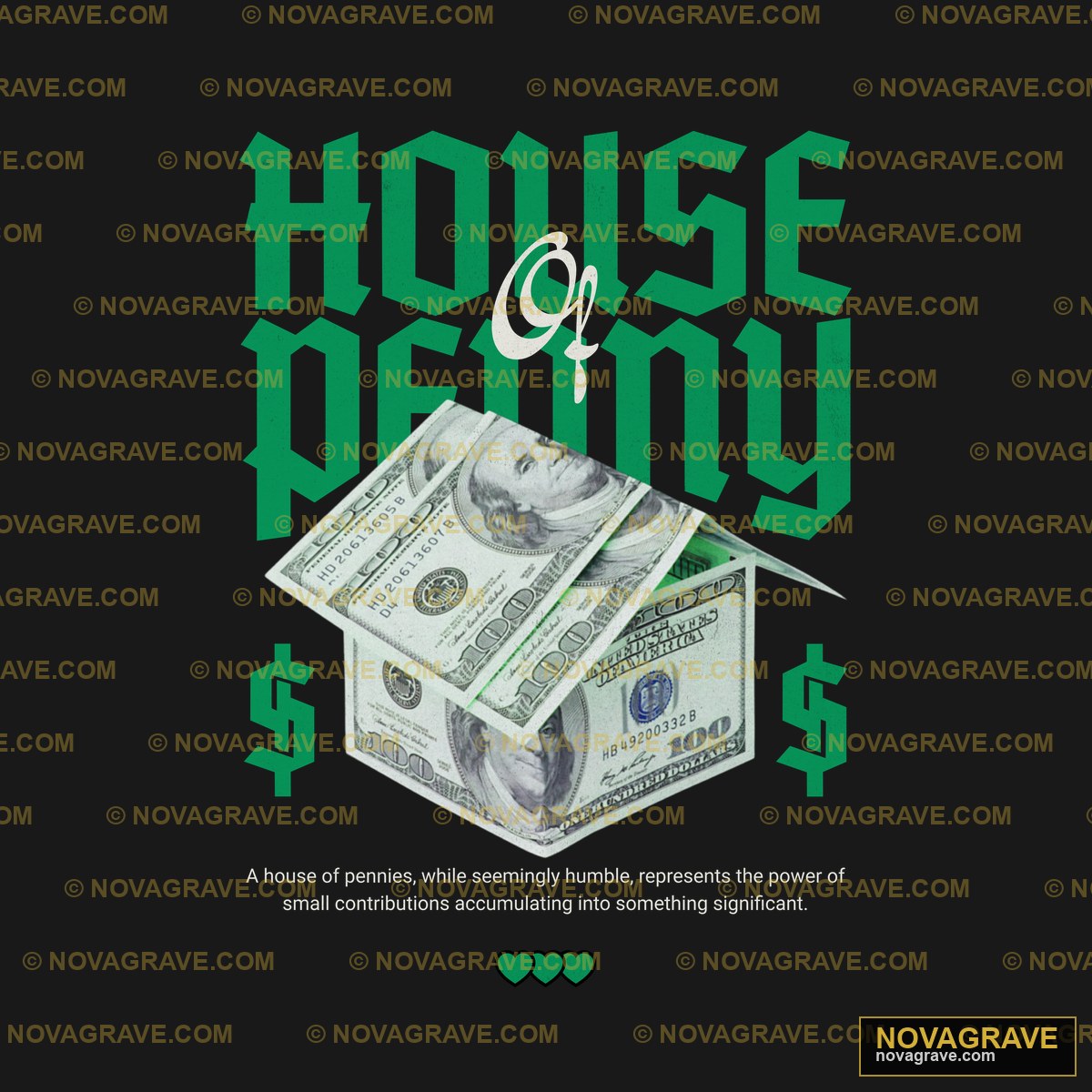 House of Pennies Money DTF Design SVG PNG DXF Instant Download