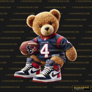 Houston Texans Nfl Teddy Bear Animals Wildlife - Design DTF
