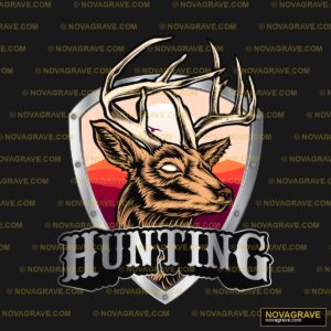 Hunting Logo Design Animals Wildlife - DTF Transfer Design