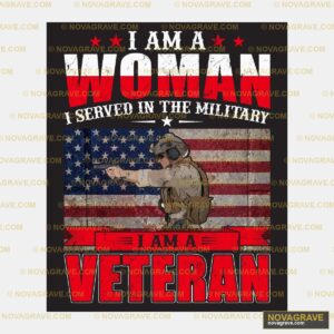 I Am A Woman I Am A Veteran Patriotic Military - DTF Ontwerp