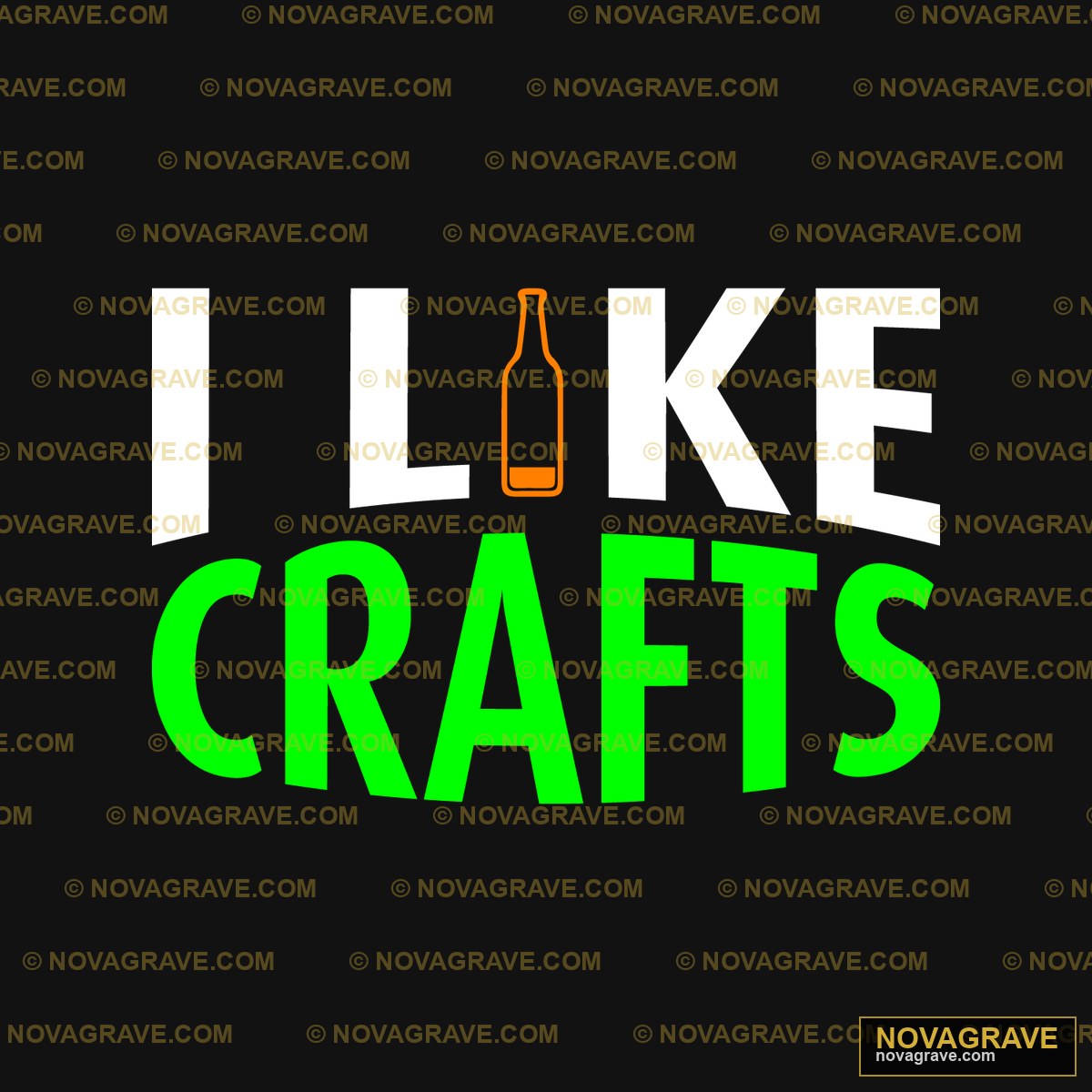 I Like Crafts Beer Bottle DTF Design SVG PNG DXF