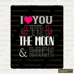 I Love You Its The Moon And Back Nature Botanical - DTF Transfer Design