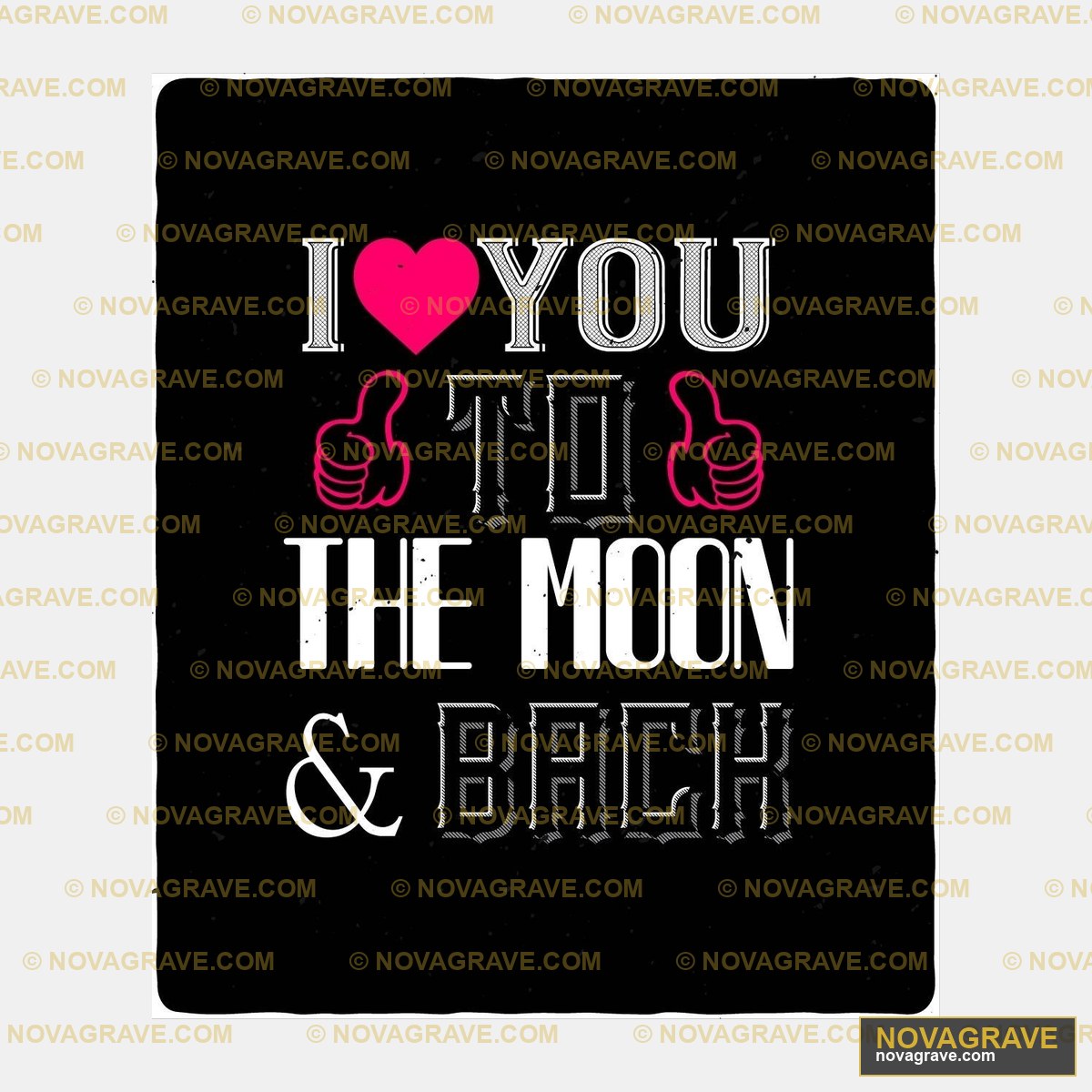 I Love You Its The Moon And Back Nature Botanical - Design DTF