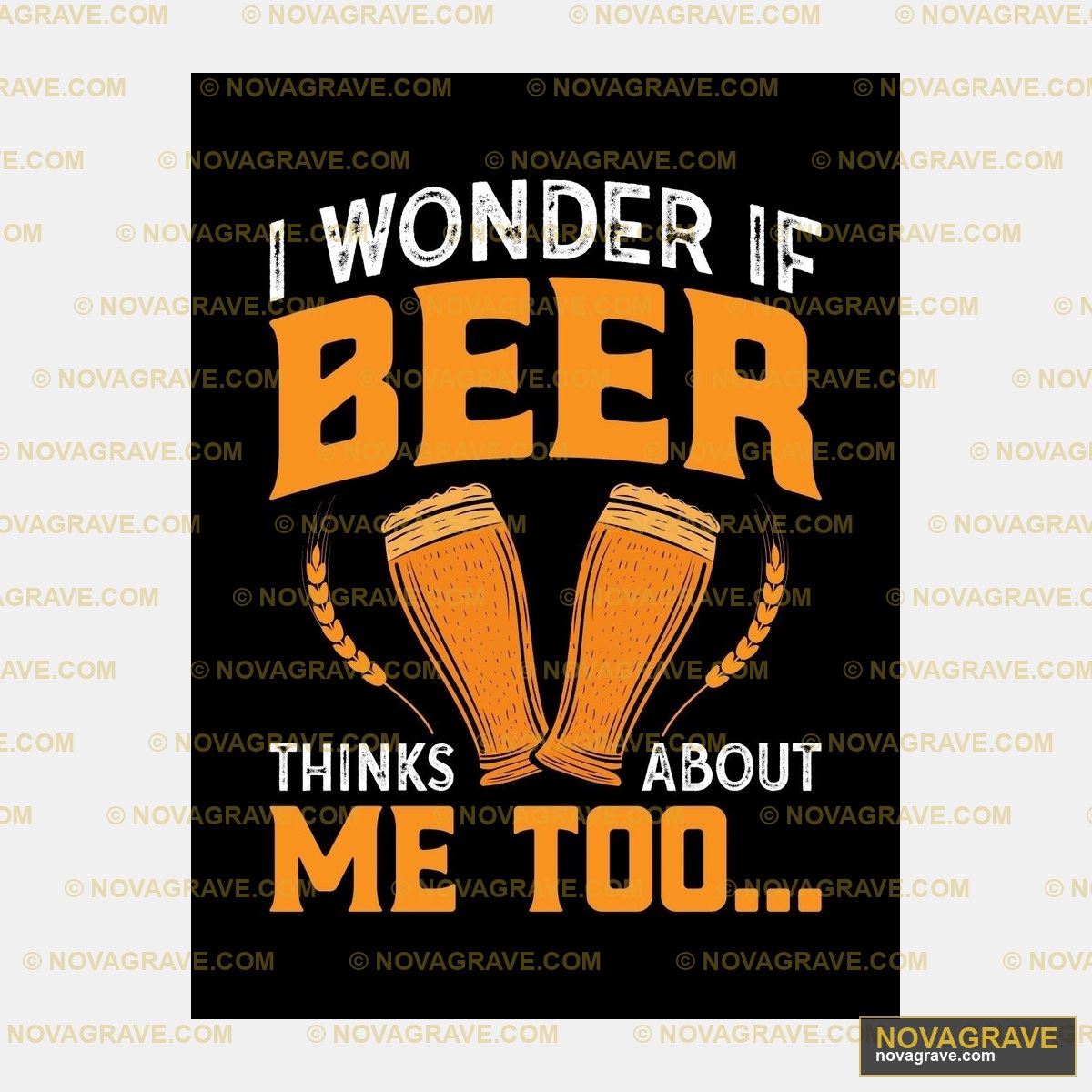 I Wonder It Beer Think About Me To Animals Wildlife - DTF Ontwerp