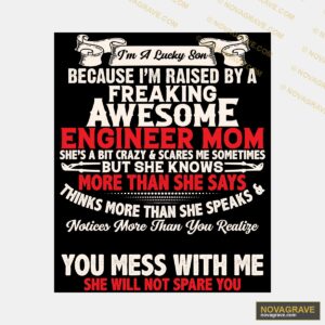 Engineer Mom DTF Design - Lucky Son SVG PNG DXF