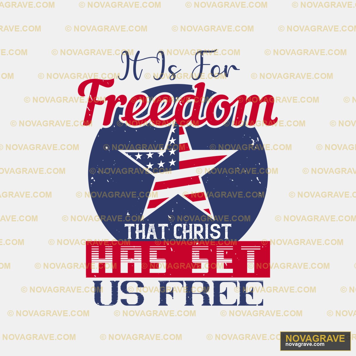 Its For Freedom That Girl Is Free Patriotic Military - DTF Transfer Design
