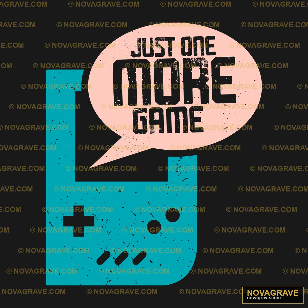 Just One Game Logo Typography Slogans - DTF Transfer Design