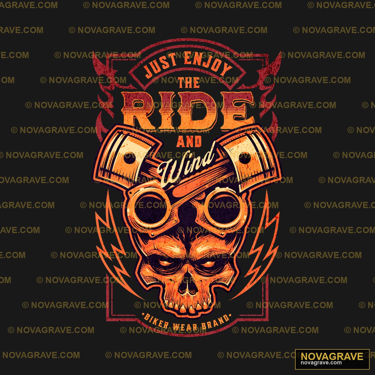 Just The Ride Skull Streetwear Urban - DTF Ontwerp