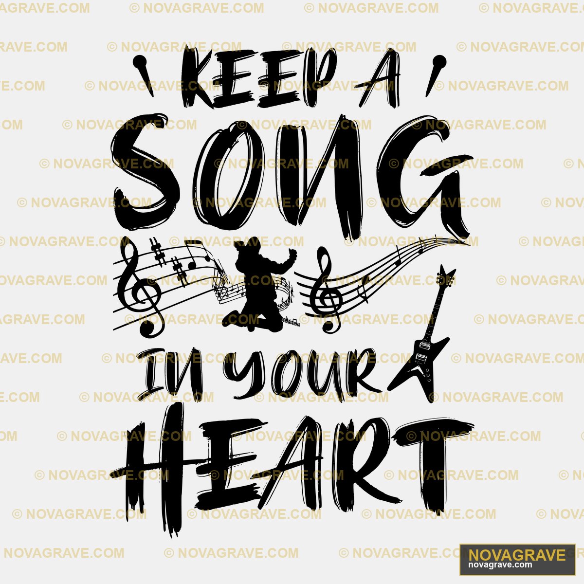 Keep A Song In Your Heart Seasonal Holiday - DTF Transfer Design