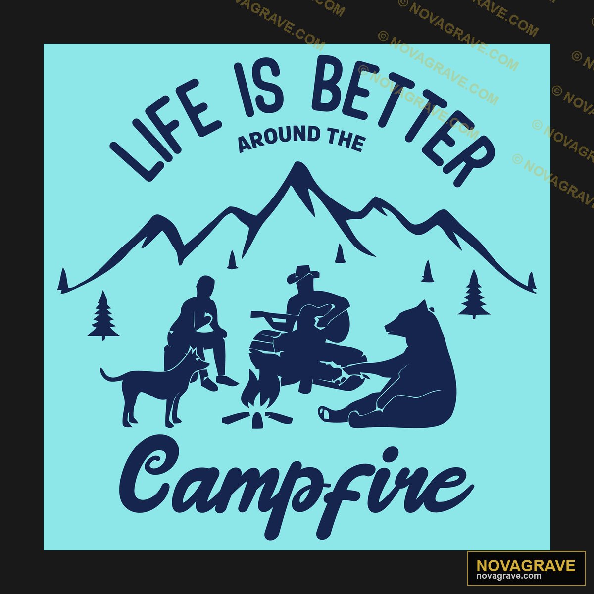 Life Is Better Around The Campie Other Designs - Design DTF