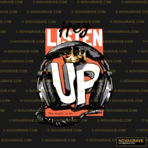 Listen To The Music On Listen To The Music On Music Culture - DTF Transfer Design