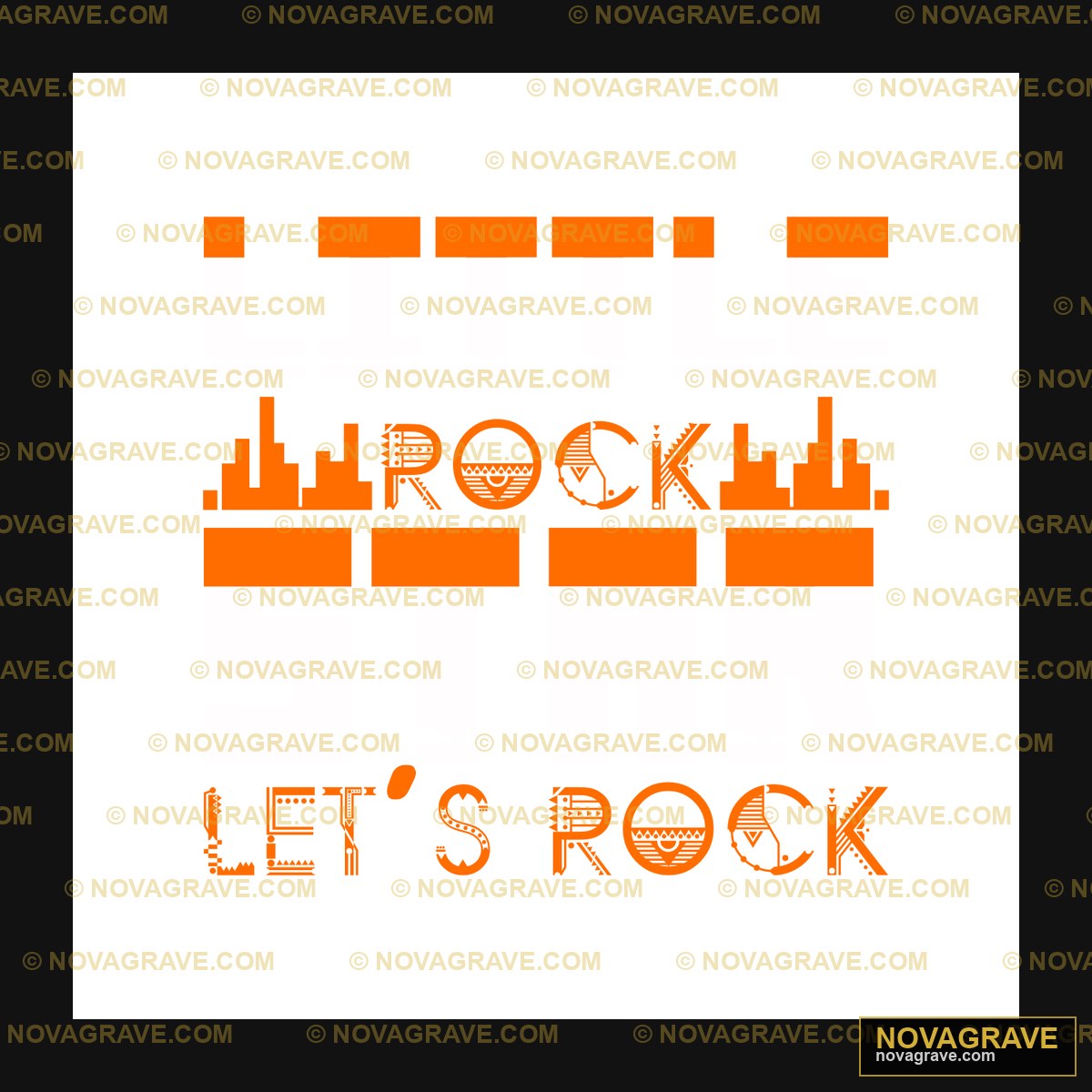 Rock City Skyline & Text DTF Design SVG PNG DXF Instant Download