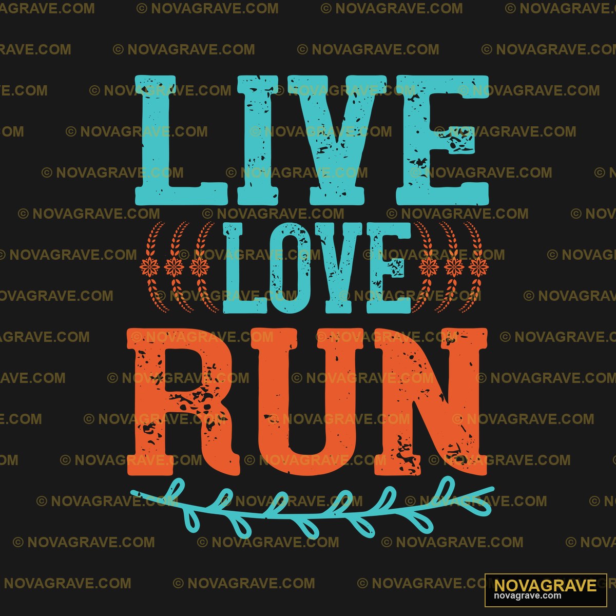 Live Love Run Running Running Seasonal Holiday - DTF Ontwerp