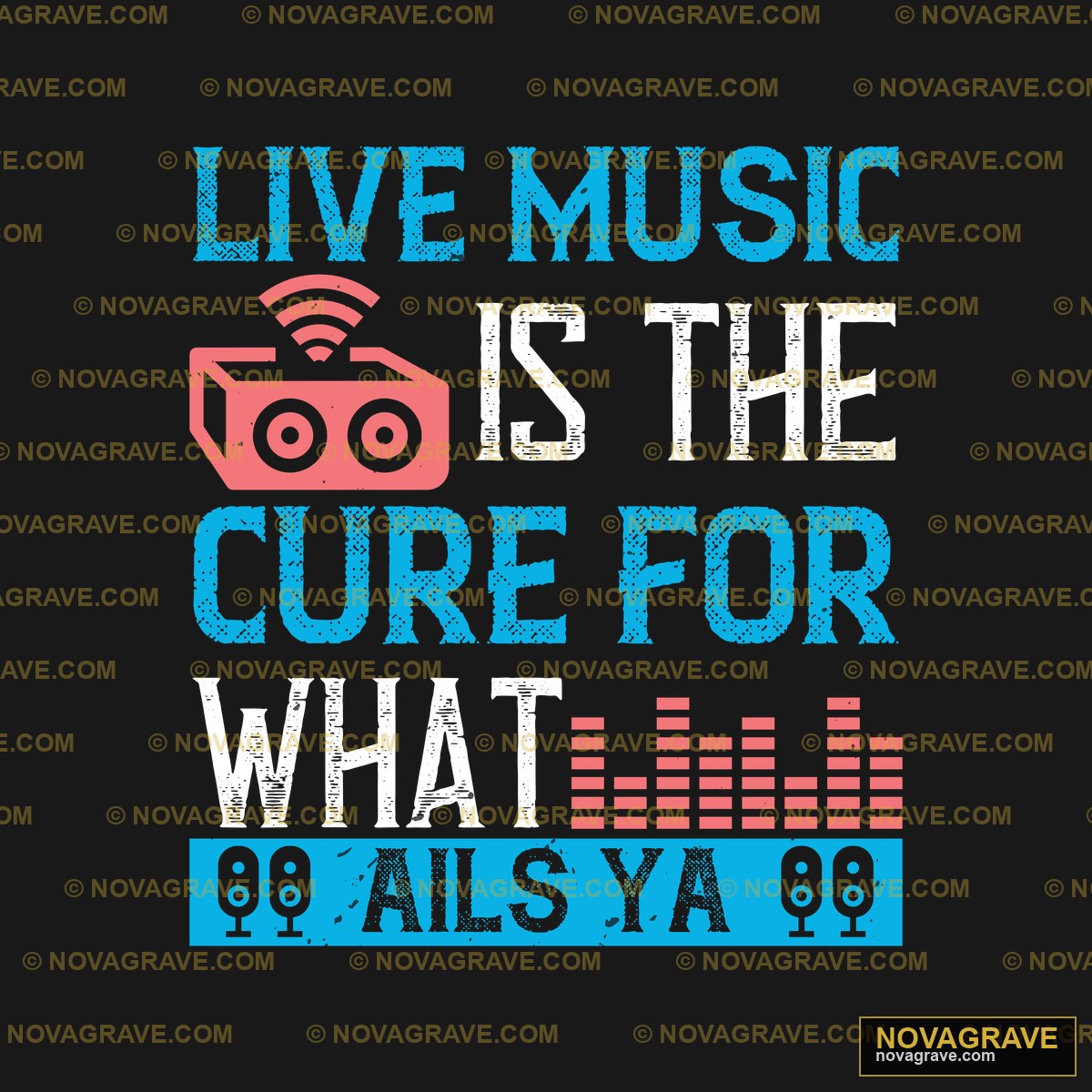 Live Music Cure For Asia Music Culture - DTF Transfer Design