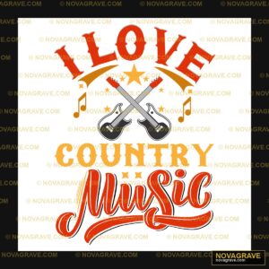 Love Country Music Seasonal Holiday - DTF Ontwerp