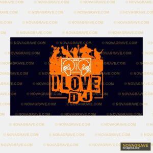 Love Dj Logo Seasonal Holiday - Design DTF