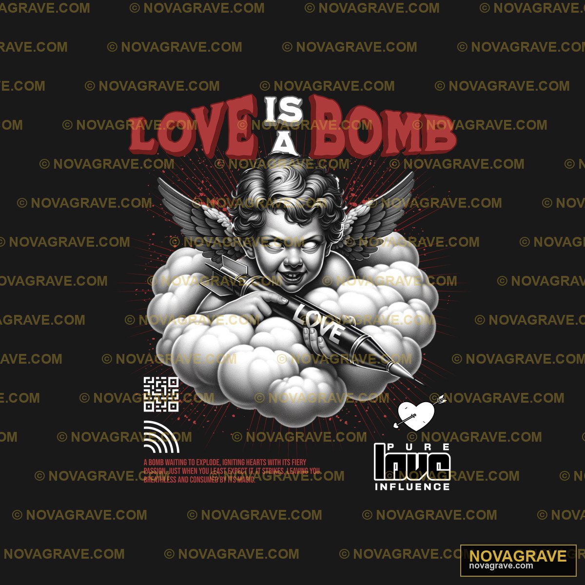 Love Is Bomb By The Artist Seasonal Holiday 2 - Design DTF