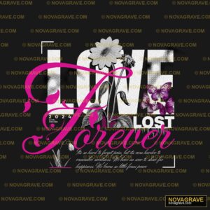Love Forever Lost Butterflies DTF Design PNG SVG DXF