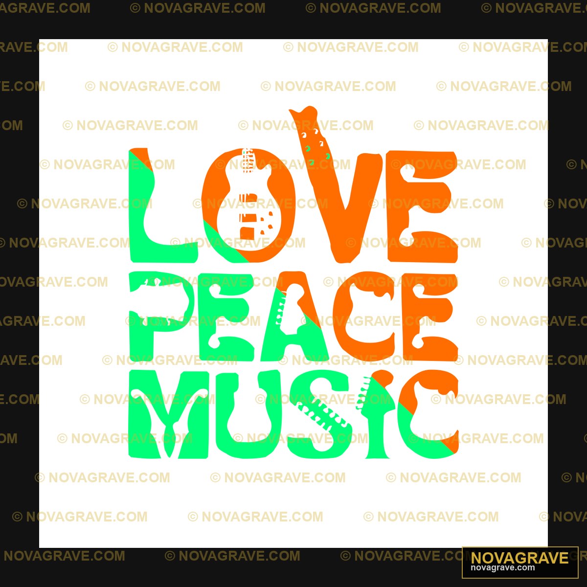 Love Peace Music Seasonal Holiday - DTF Transfer Design