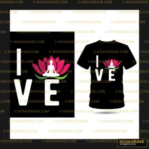 Love Yoga T Shirt Design Seasonal Holiday - Design DTF