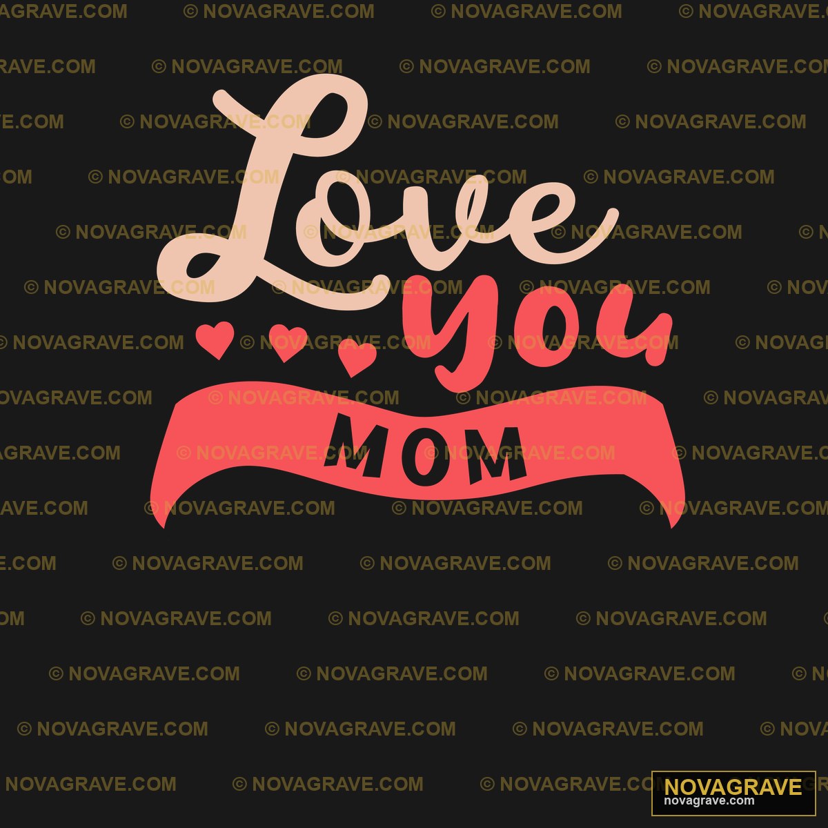 Love You Mom Vector Seasonal Holiday - DTF Ontwerp