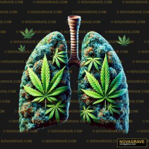 Marijuana Lungs DTF Design PNG - Cannabis Leaf Art