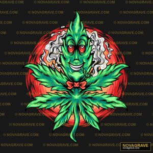 Marijuana Cartoon Vector Nature Botanical - Design DTF