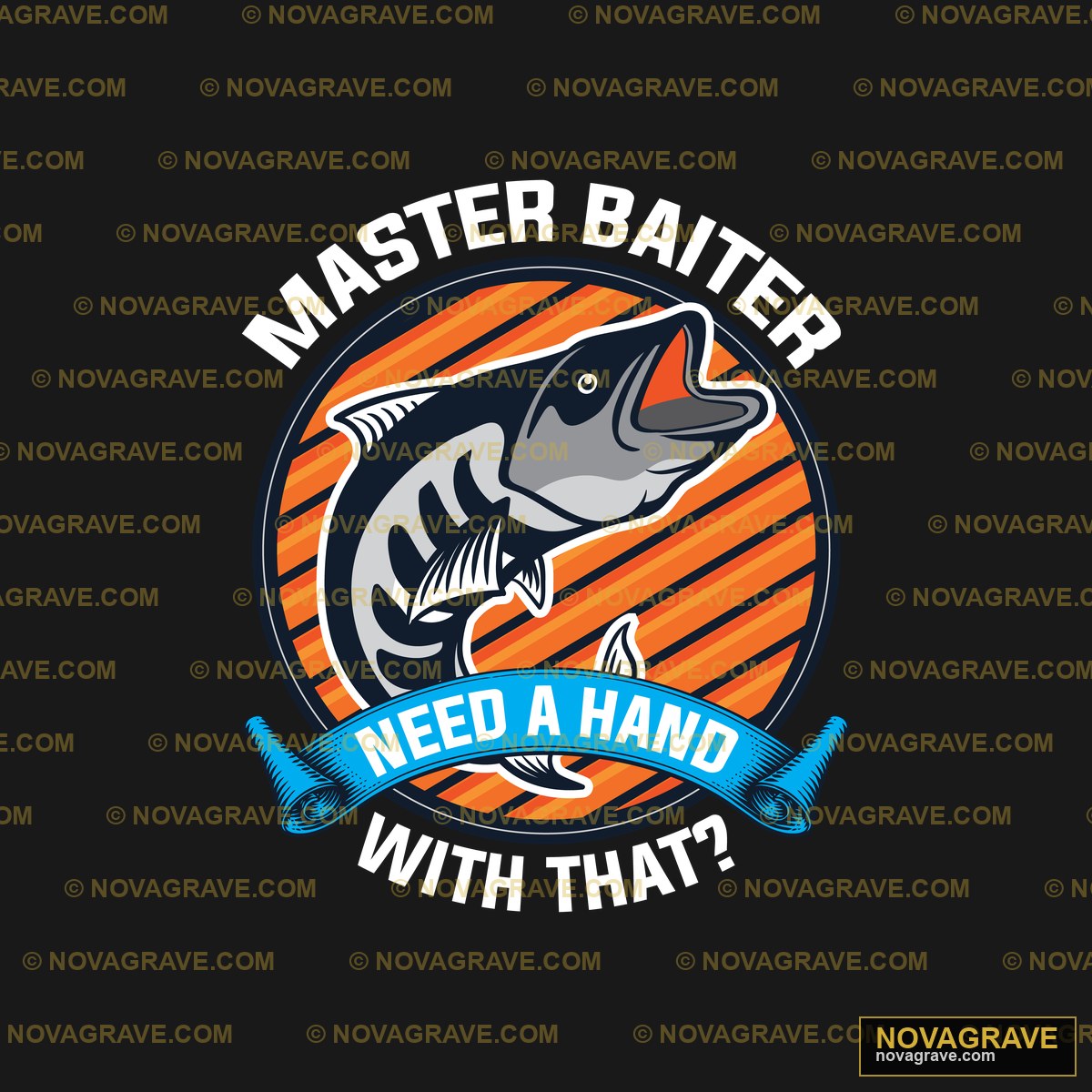 Master Bait Fishing Logo Animals Wildlife - DTF Ontwerp
