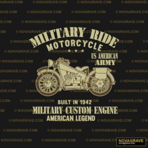 Military Motorcycle T Shirt Patriotic Military - DTF Ontwerp