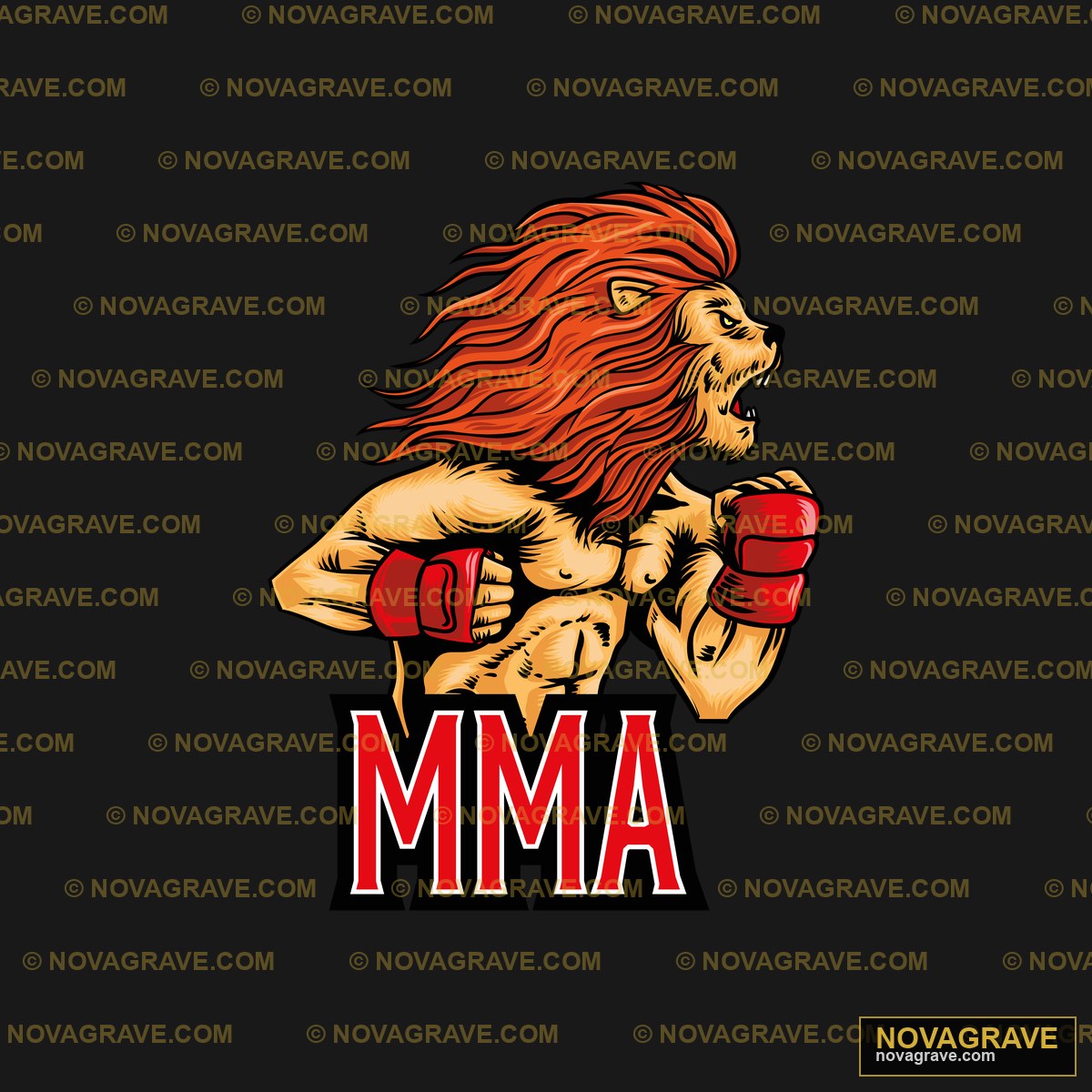Mma Lion Vector Art Animals Wildlife - DTF Transfer Design