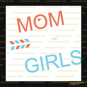 Mom and Girls DTF Design SVG - Family Love Heart Movie Clapboard
