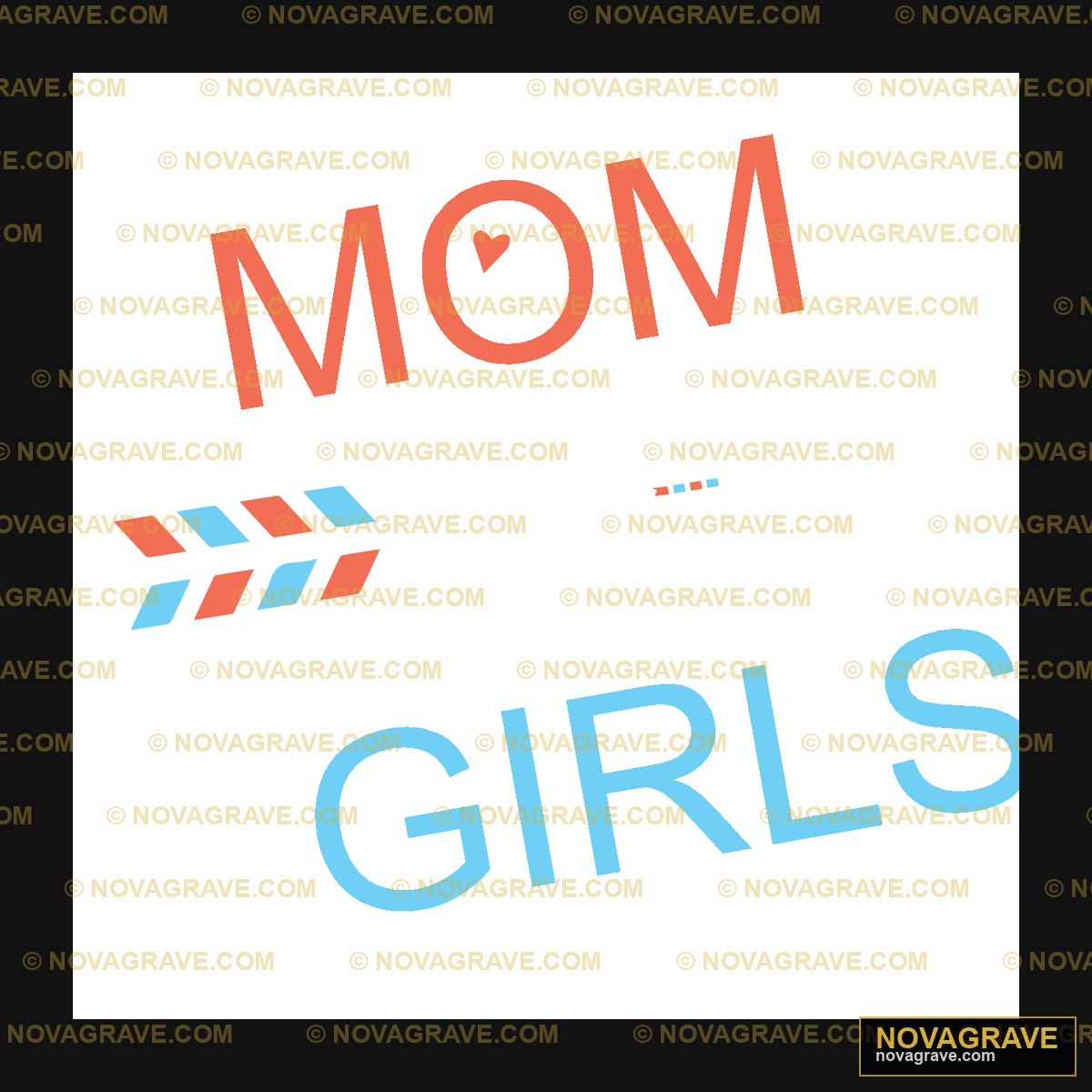 Mom Of Girls Logo Family Kids - DTF Ontwerp