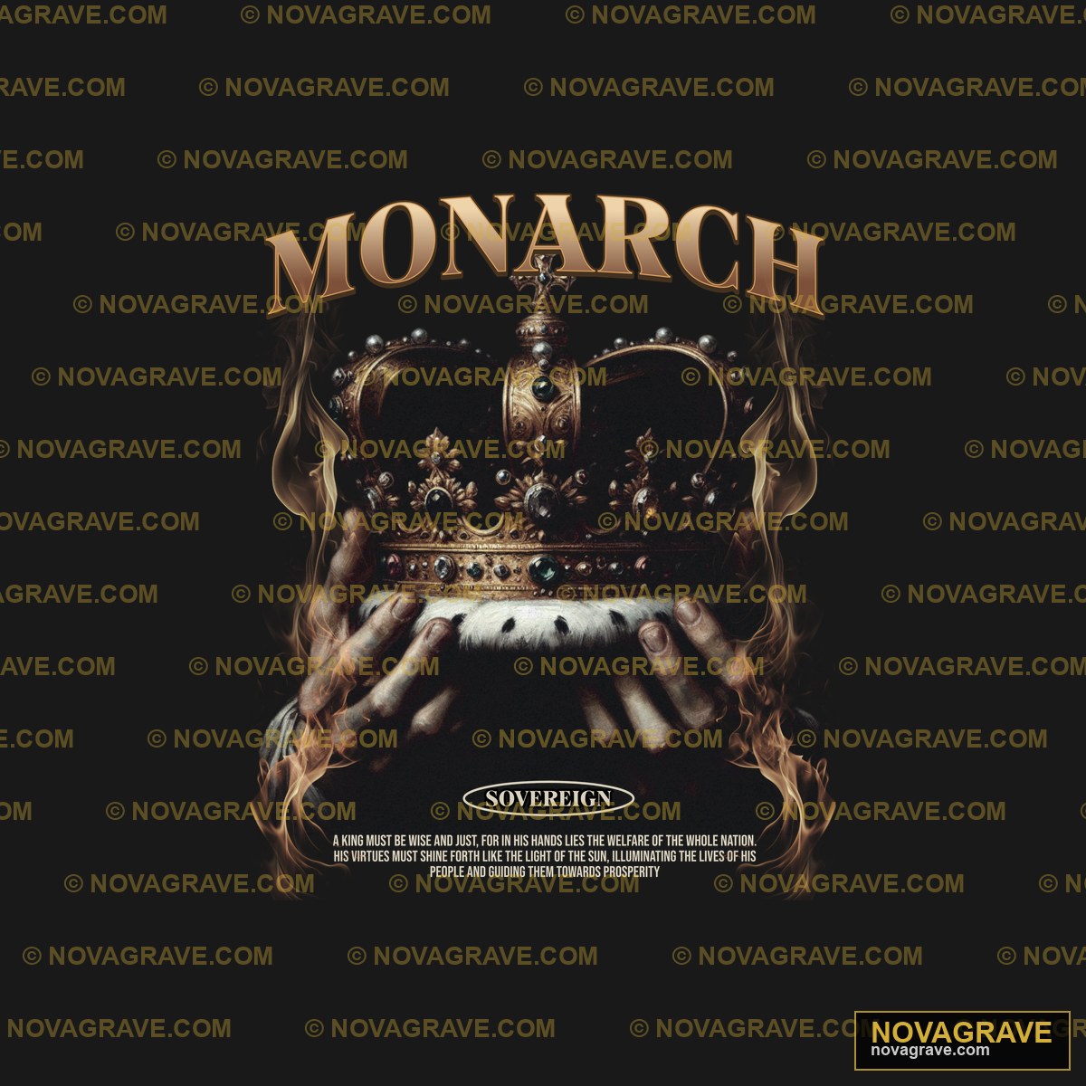 Monarch Crown Royal King DTF Design PNG SVG DXF Instant Download