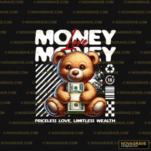 Money Bear By The Money Bear Animals Wildlife - DTF Transfer Design