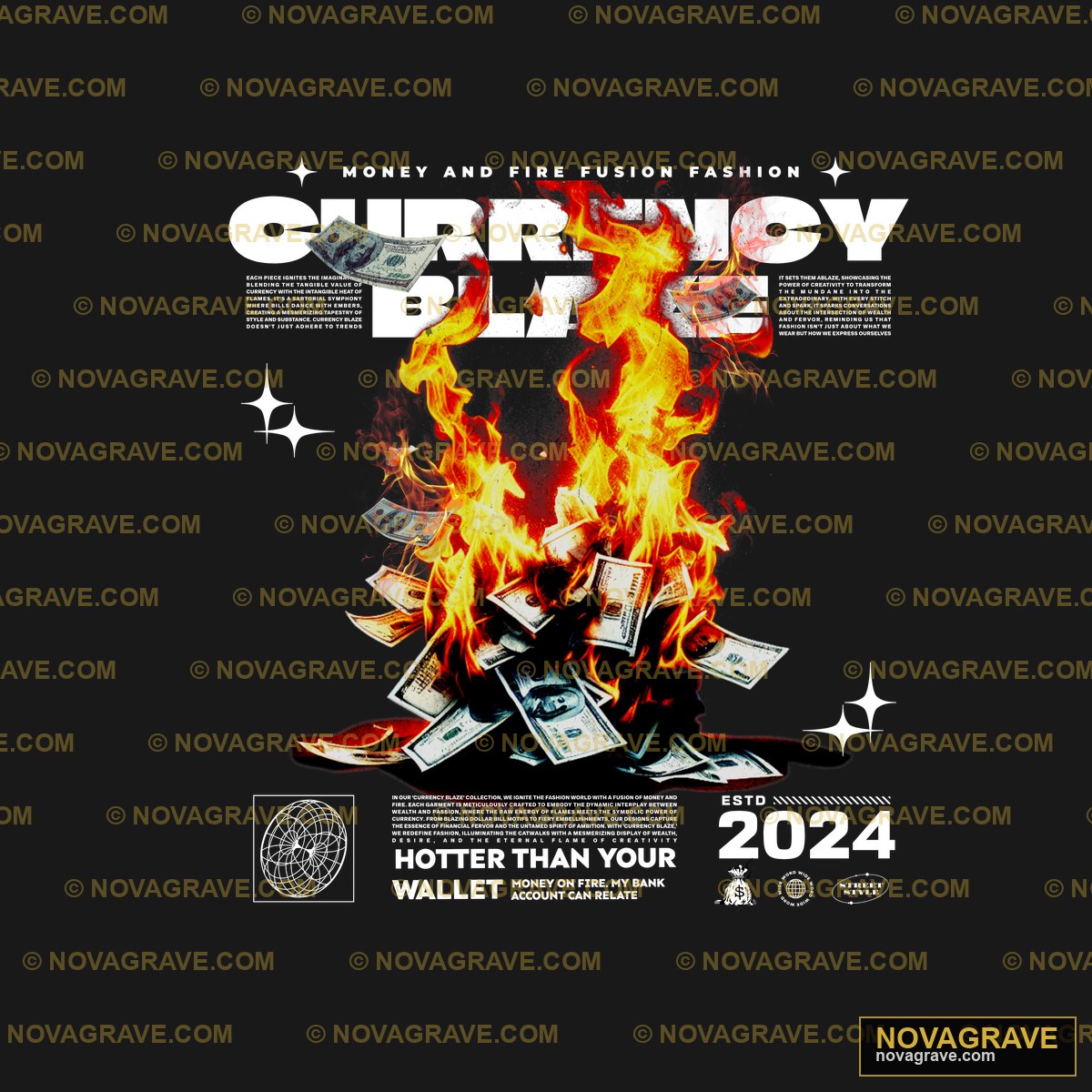 Money Burning In The Fire Other Designs - DTF Transfer Design
