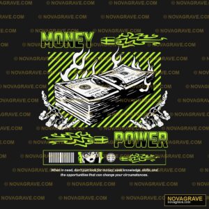 Money Power Mens T Shirt By Thepaperys Artist Other Designs - DTF Transfer Design