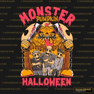 Monster Pumpkin Halloween By Thelader Seasonal Holiday - DTF Transfer Design