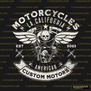 Motorcycle Shop Logo Design Streetwear Urban - Design DTF