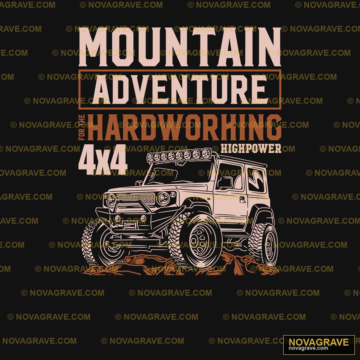 Mountain Adventure 4X4 4X4 4X4 4X Nature Botanical - Design DTF