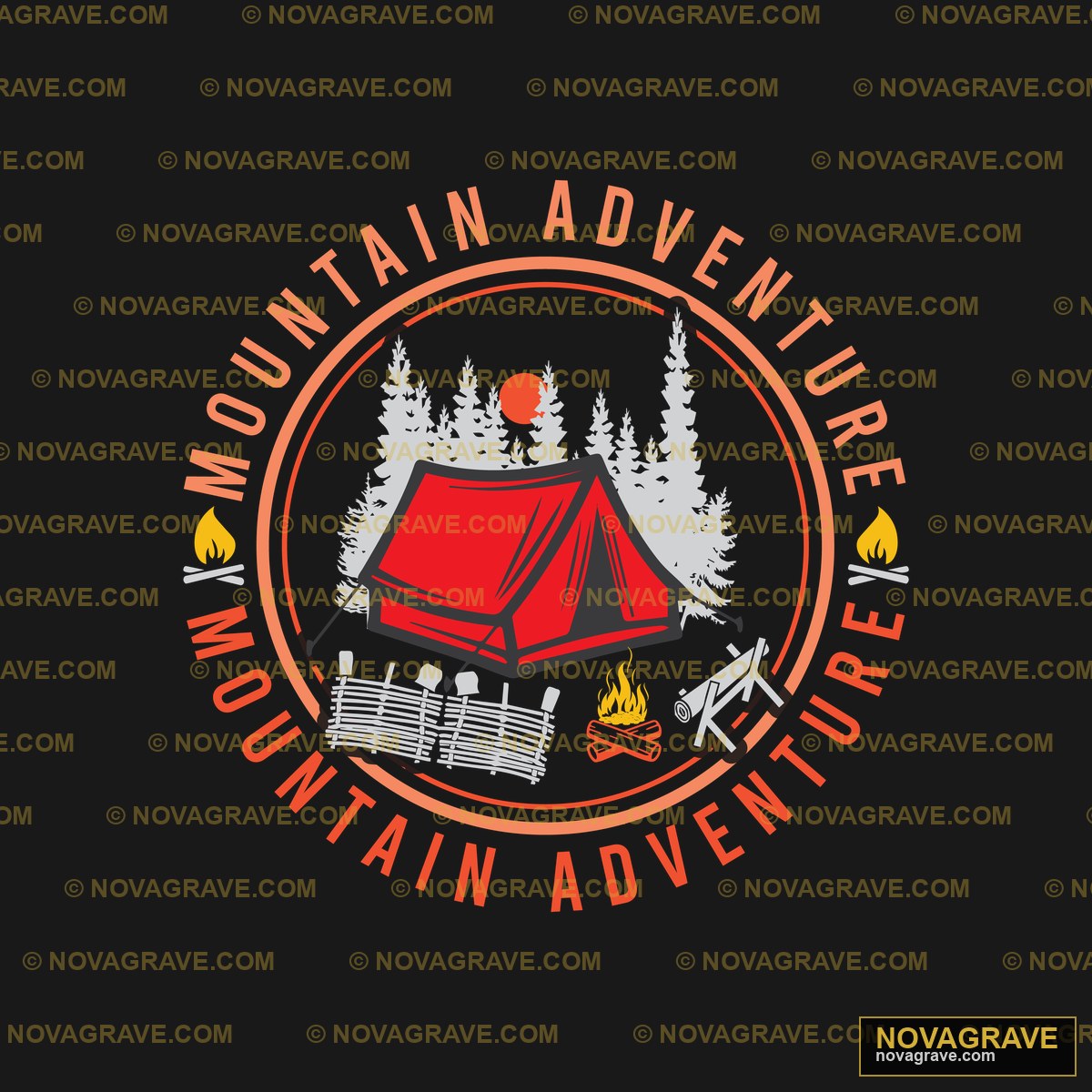 Mountain Adventure Logo Nature Botanical - Design DTF