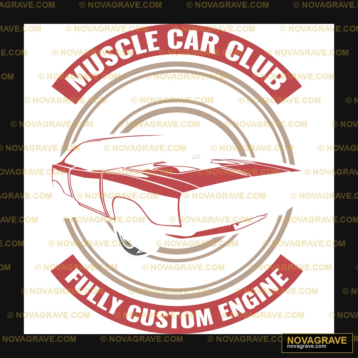 Muscle Car Club Logo Retro Vintage - DTF Ontwerp